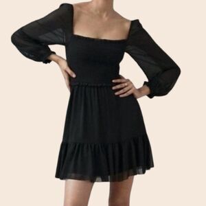 Aritzia Wilfred Black Tempest Mini Dress Size Small